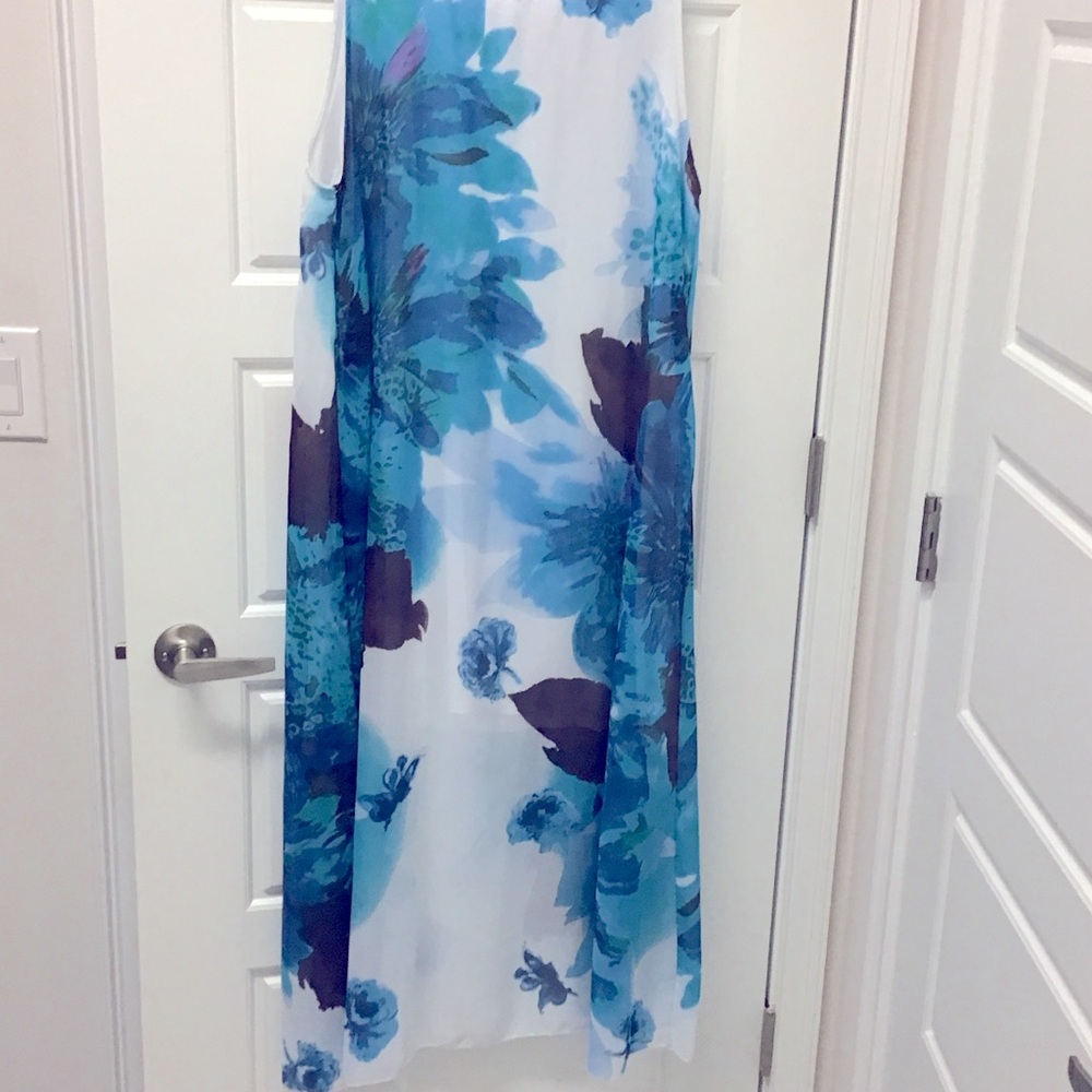 Exist Blue and White Floral Maxi Dress